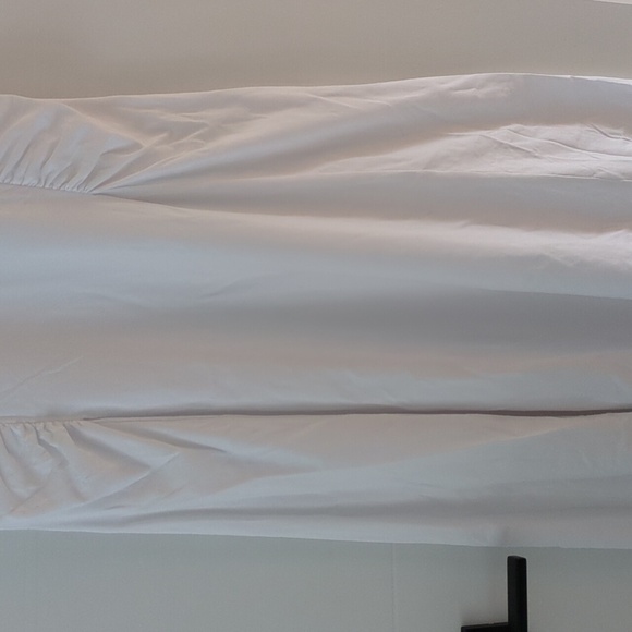 Frame x Revolve fitted flare organic cotton white high low minimalist Maxi Dress - Picture 6 of 10